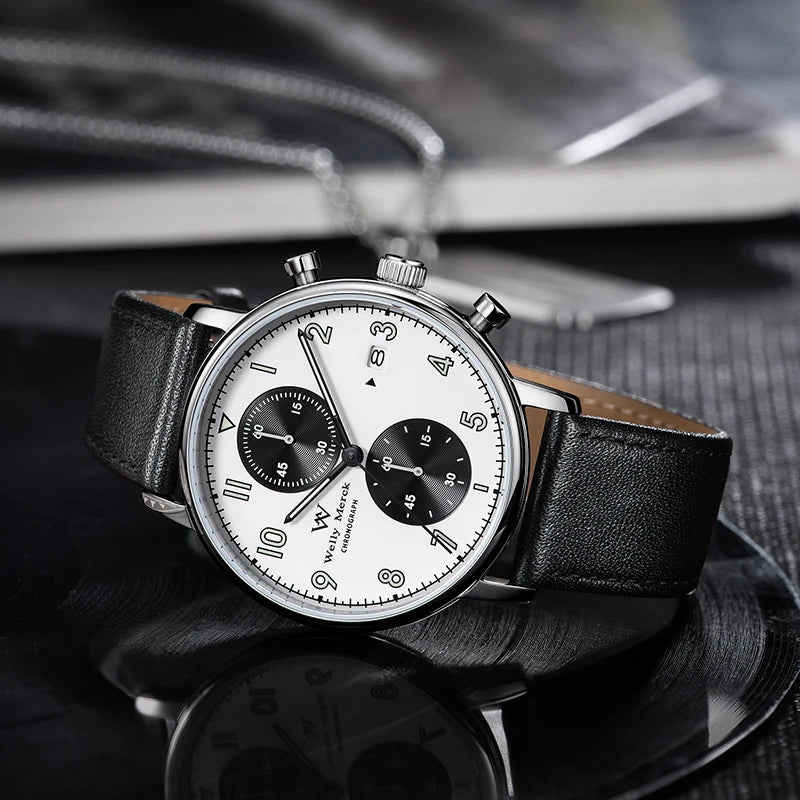 WM Watch Quartz Watches Multi-function luminous Water Resistant Classic Casual Business Man Watch Welly Merck Watcher WM063M