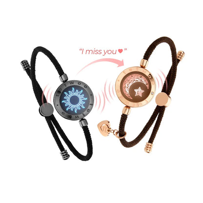 Totwoo Romantic Couple Gift Smart Bluetooth Bracelets with Vibration Reminder for iOS Android Long Distance