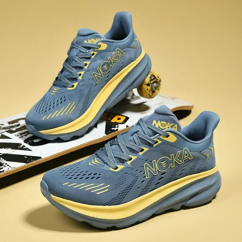 Men's Running Shoes Breathable Cushioning Couple Non-Slip Outdoor Jogging Trainer Race Sneakers Luxury shoes Mesh Off-road Shoes