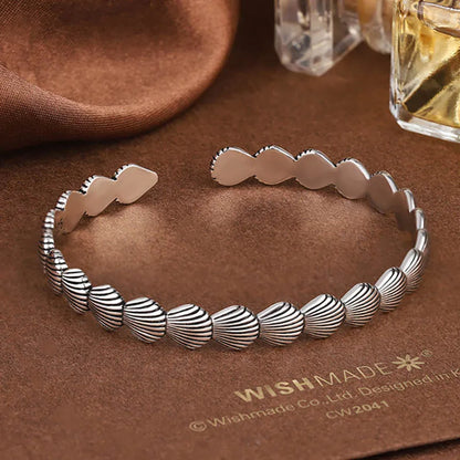 FOXANRY Vintage Handmade Bracelet for Women Couples New Fashion Simple Shell Geometric Handmade Birthday Party Jewelry Gifts