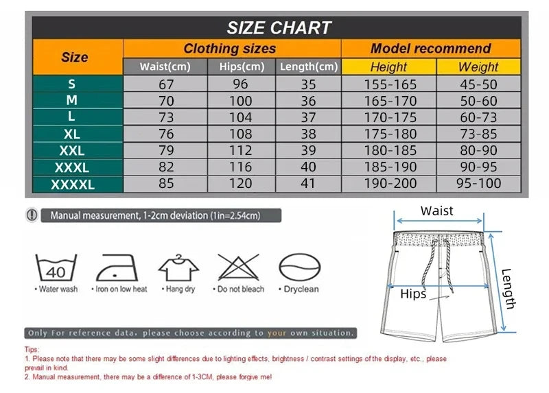 Men's Shorts Swimsuit Men's Shorts Swimming Briefs Casual Beach Shorts Surf Drawstring Boxers Summer S-4XL