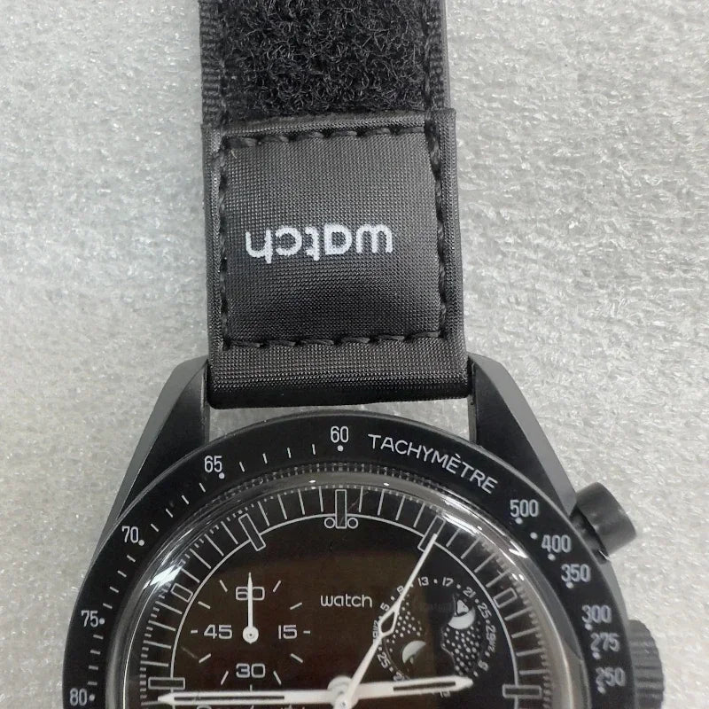 Polished 2025 Moon Mission His Hers Watch 6-Hand Chrono Quartz Movement 50m Water Resistant Luminous