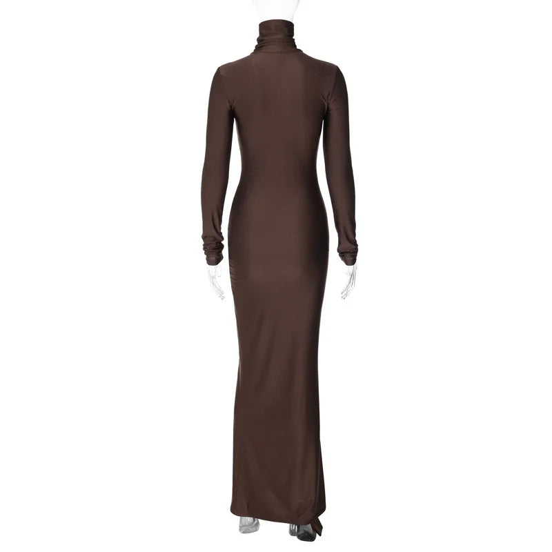 Hawthaw Women 2024 Spring Autumn Fashion Long Sleeve Party Club Streetwear Bodycon Red Long Dress Wholesale Items For Business
