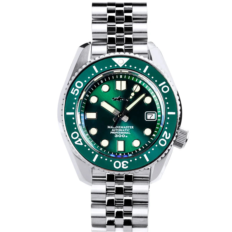 Heimdallr Watch For Men MM300 Sumo SBDX 300M Waterproof Sapphire Crystal Glass C3 Luminous Green Dial NH35 Automatic Movement