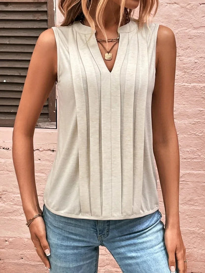 Solid Casual Loose Sleeveless Blouses For Women Fashion Summer Women's Shirts Blouses Elegant Youth Female Tank Tops Streetwear