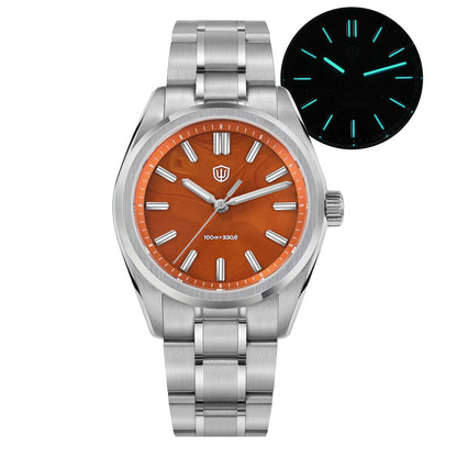 Watchdives WD0003B ‌Aventurine Dial Watch VH31 Quartz Movement Sapphire Crystal BGW9 Luminous 100m Waterproof 36mm Vintage Watch