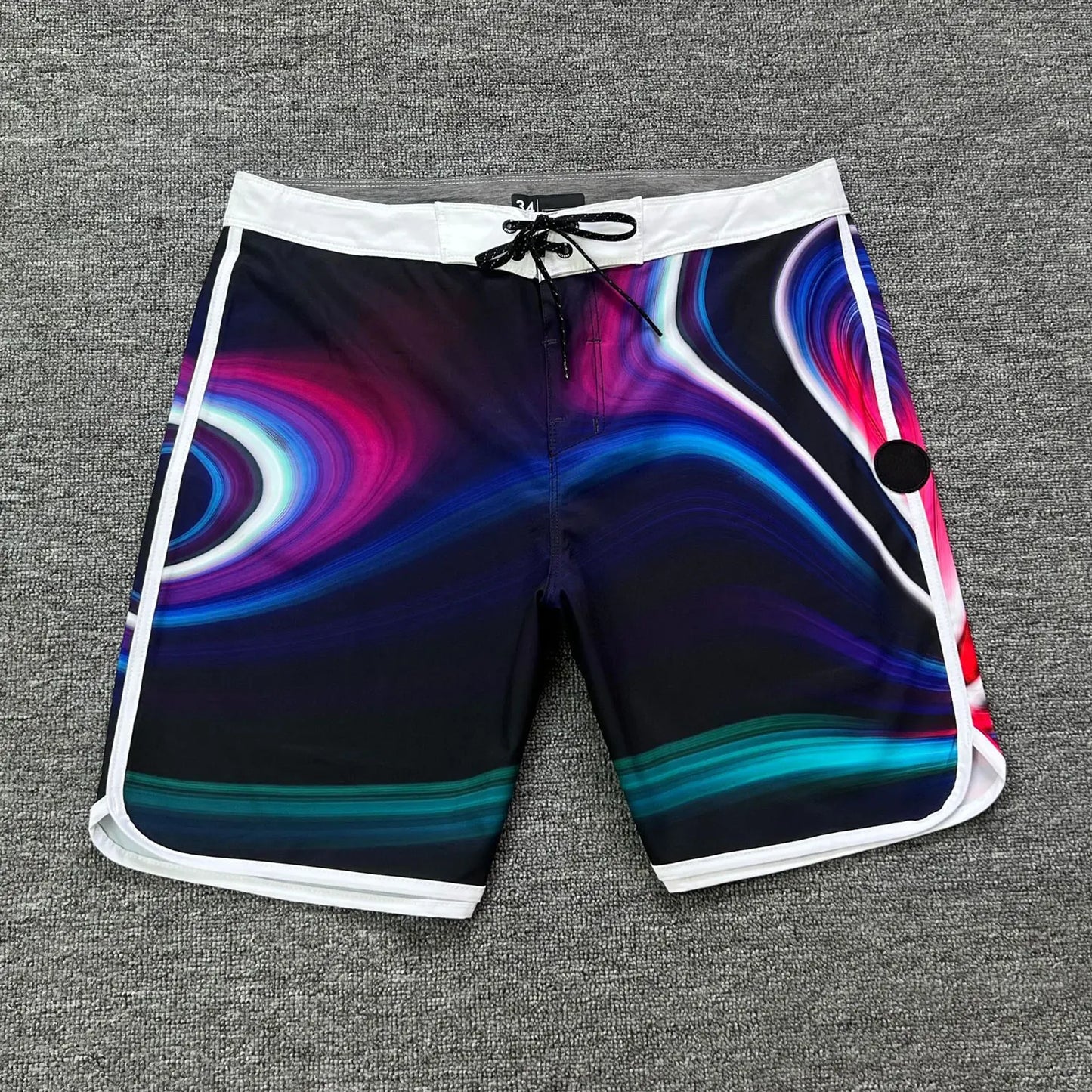 Plus size 28 38 Men's Beach Board Shorts 4-way Stretch Casual Sport Quick dry Waterproof Swim Surfing Diving Bermuda Trunks