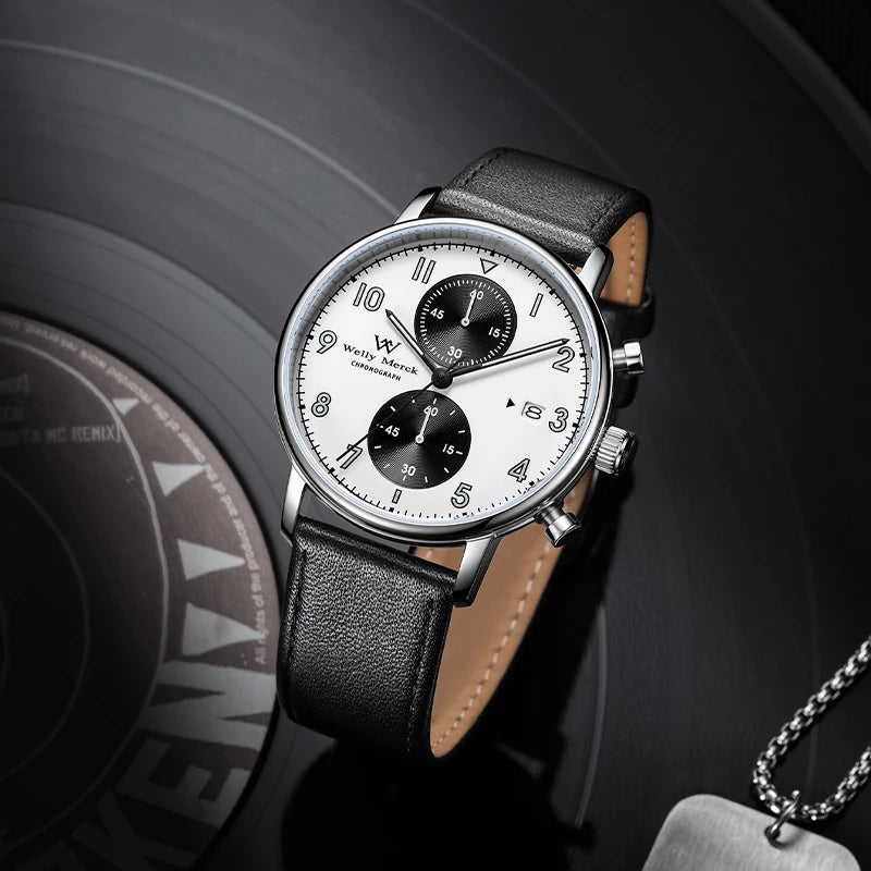 WM Watch Quartz Watches Multi-function luminous Water Resistant Classic Casual Business Man Watch Welly Merck Watcher WM063M