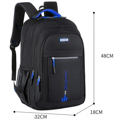 Men's Backpacks Oxford Waterproof Rucksack Business Computer Bag Casual Travel Backpack Senior HighSchool Student Schoolbag 2025