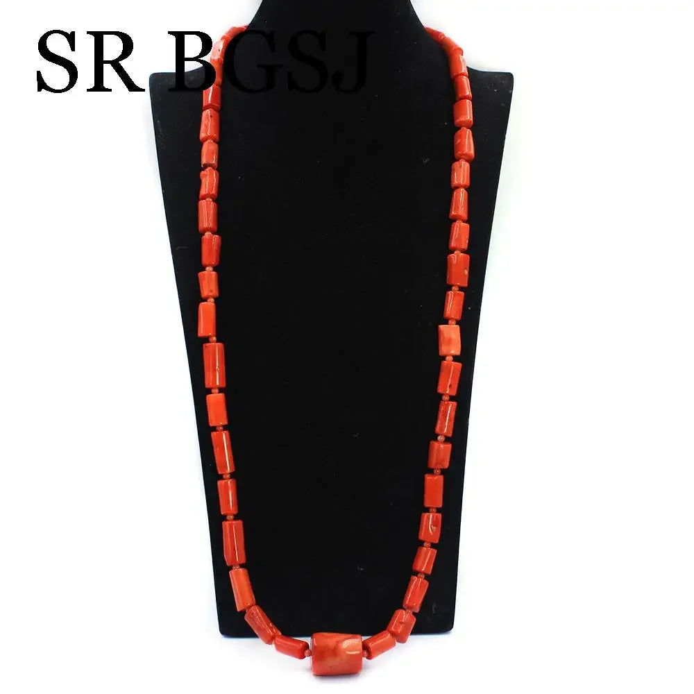 10-14mm Women Jewelry Trendy Orange Long Sweater Pendant Genuine Natural Coral Necklace 38inch