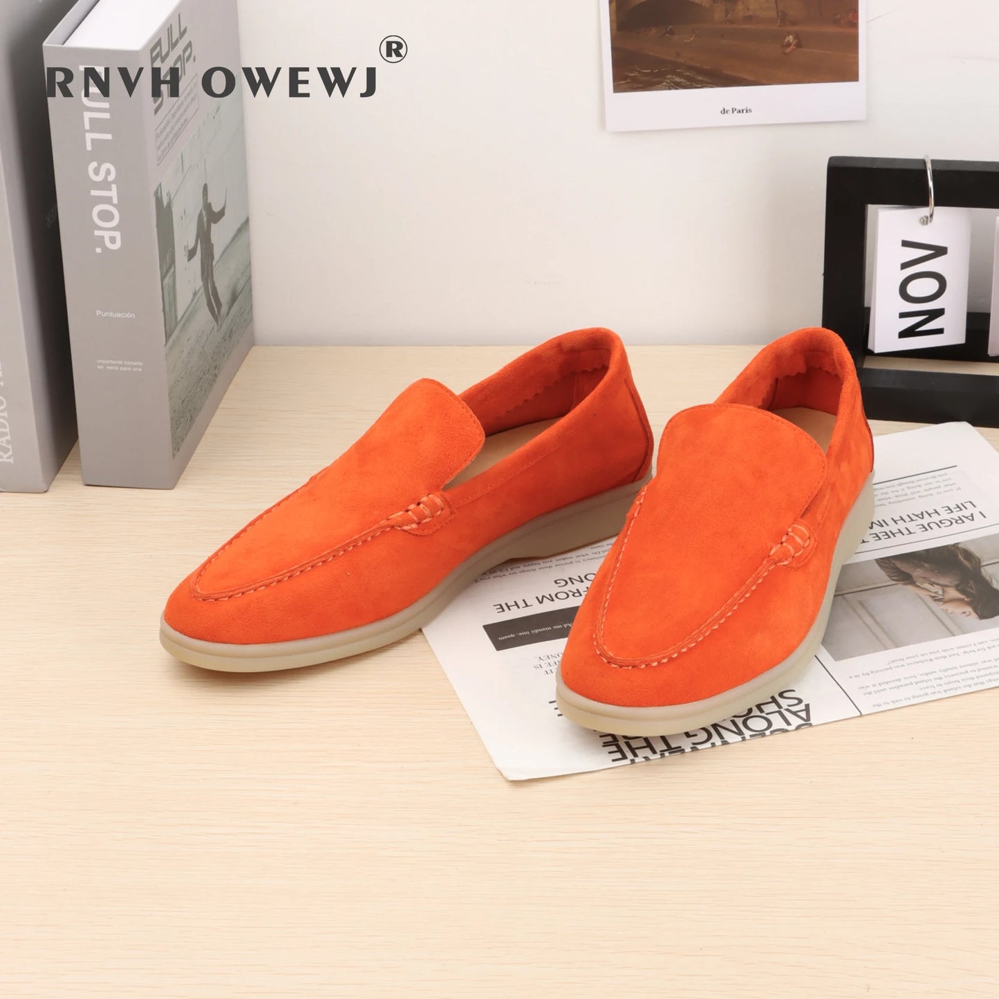 Suede Leather Men's Loafers Spring and Autumn Casual Soft Sole Shoes High Quality Cashmere Fashion Trends Flat Shoes