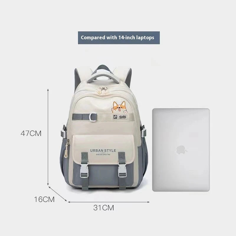 Large Capacity Backpack 2024 New College Style Female Leisure Backpack Fashion Travel Junior High School Students