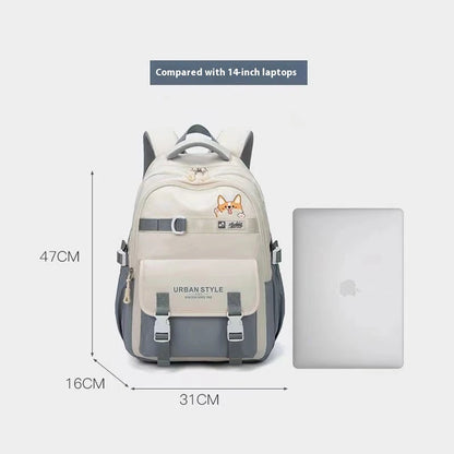 Large Capacity Backpack 2024 New College Style Female Leisure Backpack Fashion Travel Junior High School Students